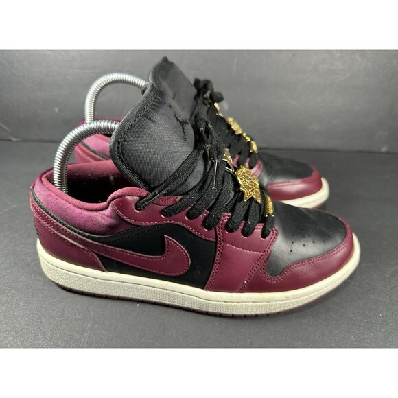 Nike Air Jordan 1 Low SE Dark Beetroot with Charms Size 8.5 - Picture 2 of 12